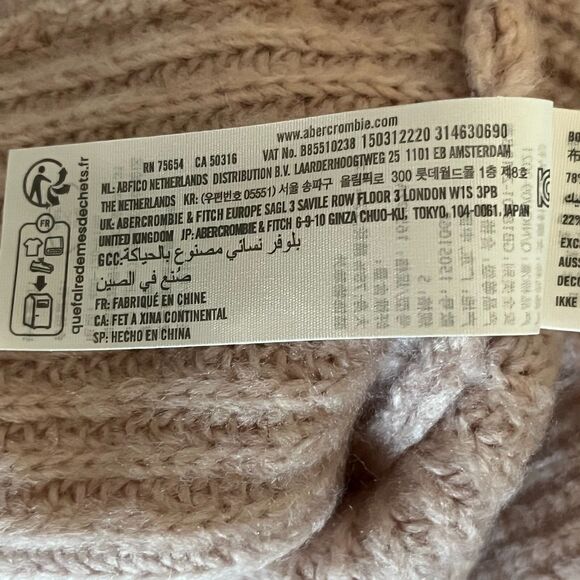 Abercrombie & Fitch Soft Fuzzy Knit Boatneck Dolman Sweater Blush Pink Womens S - Picture 5 of 7